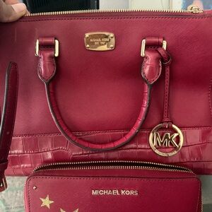 Michael Kors Cherry Red Satchel